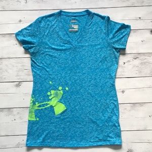 Under Armour Burnout V Neck Tee Sz S